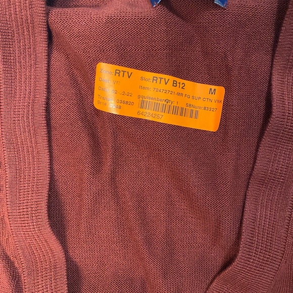Men’s Red Cardigan LandsEnd - Picture 5 of 5